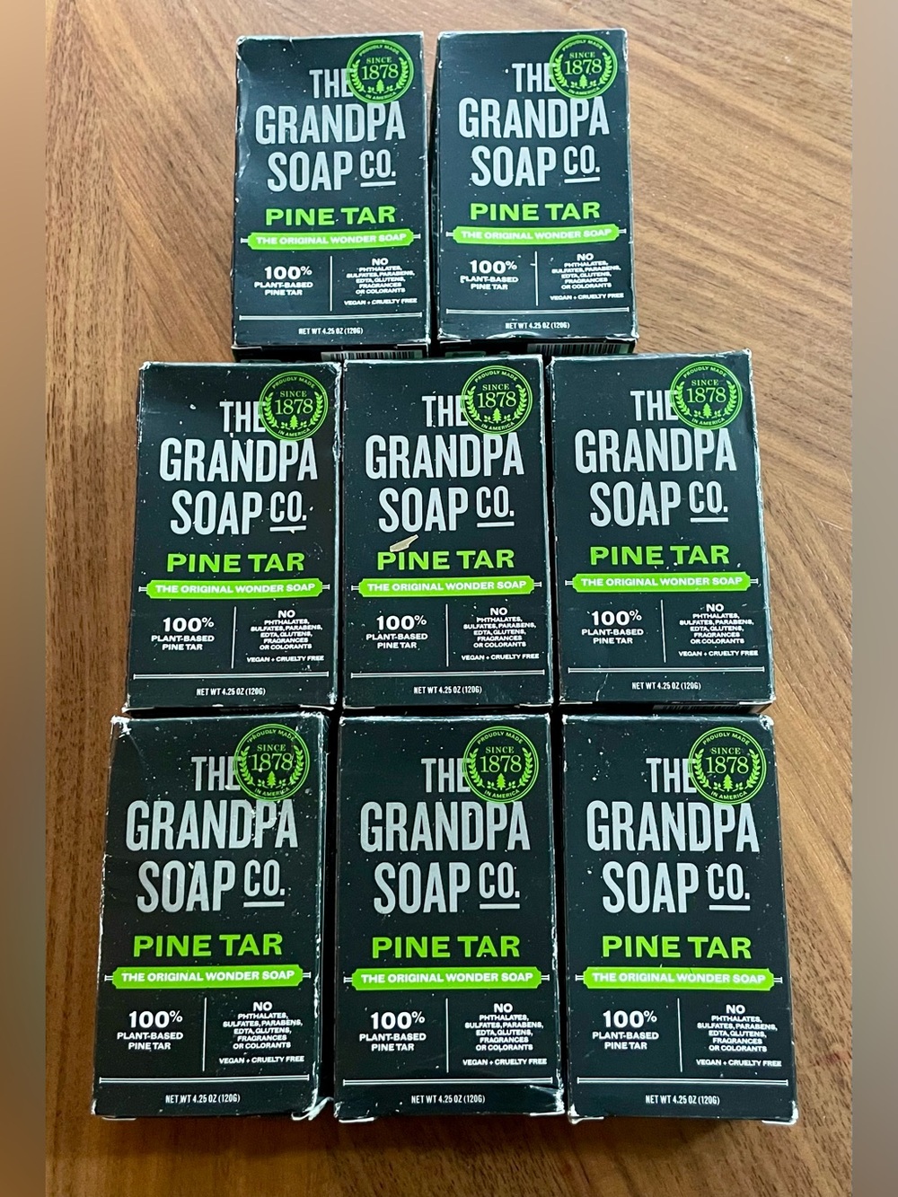 8 Pine Tar Soap Bars The Grandpa Soap Co.